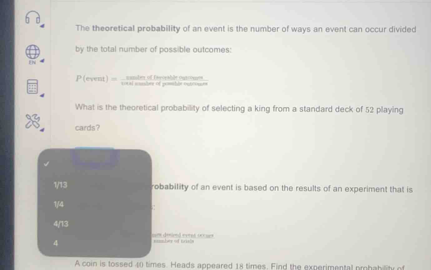 the theoretical probability of an event is the number of ways an event …