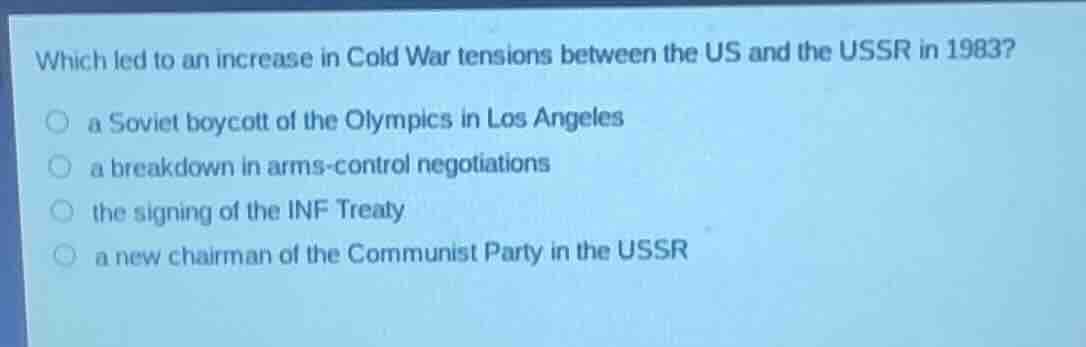 which led to an increase in cold war tensions between the us and the us…