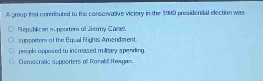 a group that contributed to the conservative victory in the 1980 presid…