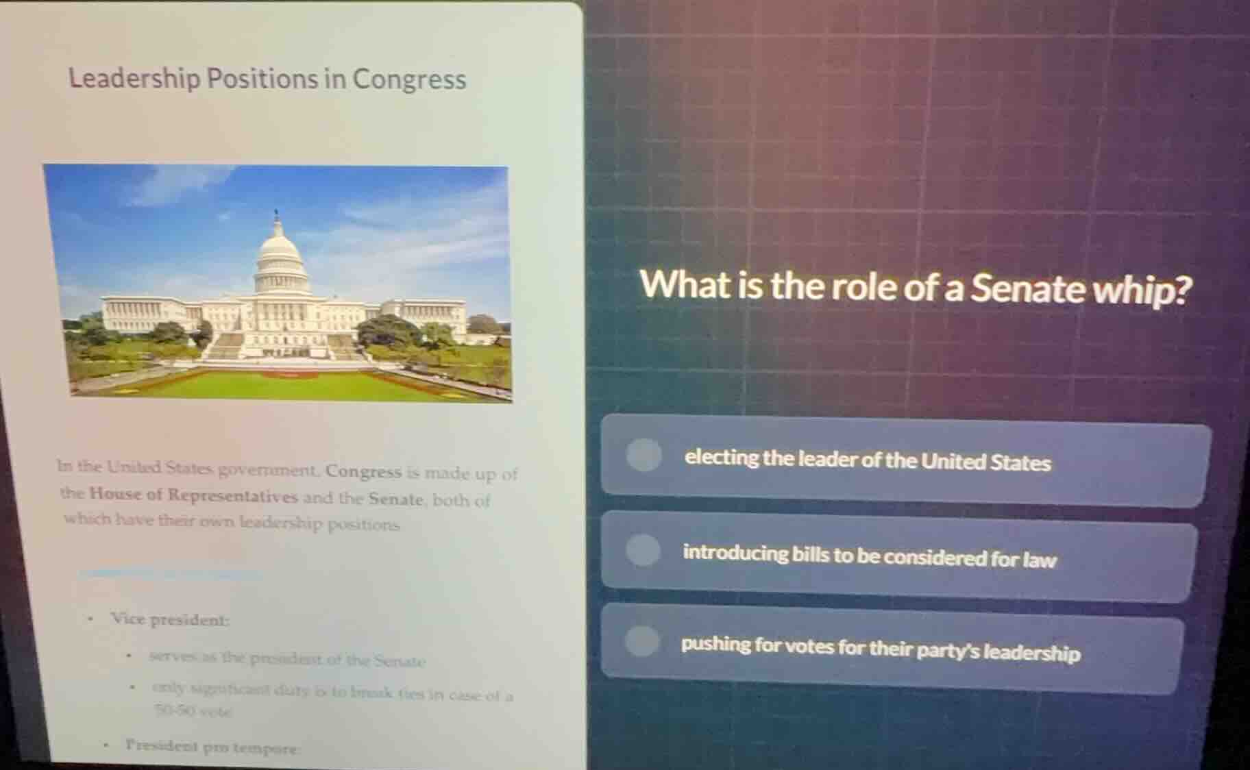 leadership positions in congress in the united states government, congr…