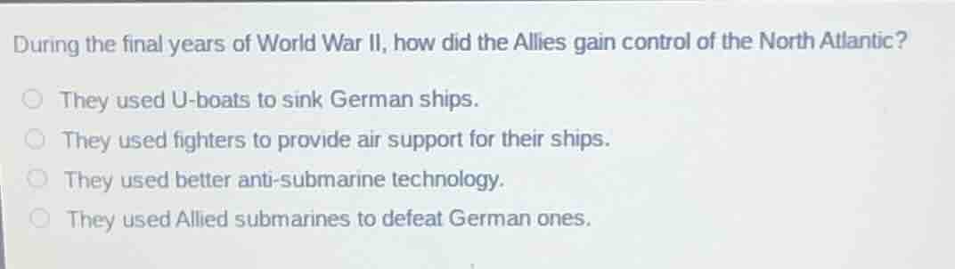 during the final years of world war ii, how did the allies gain control…