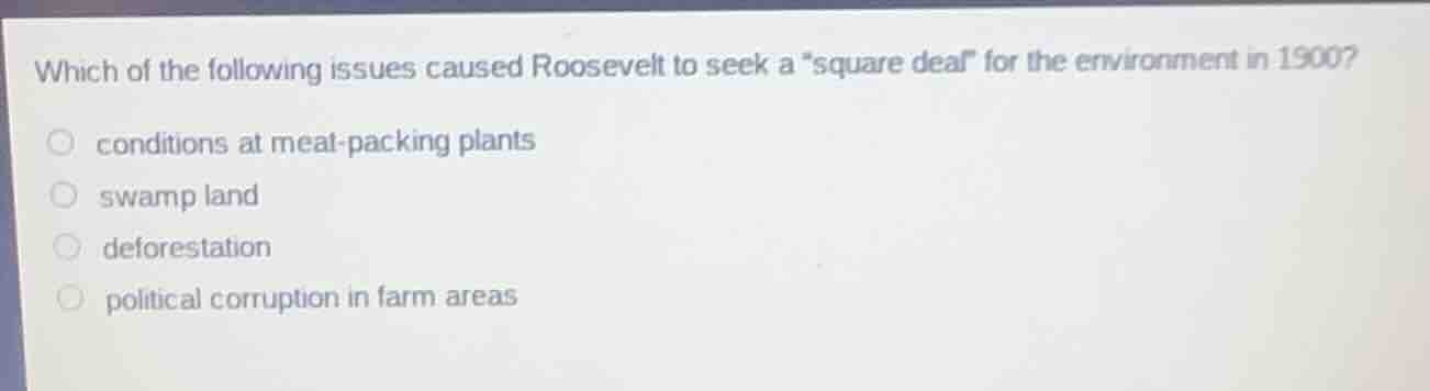 which of the following issues caused roosevelt to seek a \square deal\ …