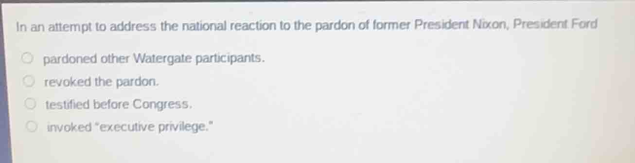 in an attempt to address the national reaction to the pardon of former …