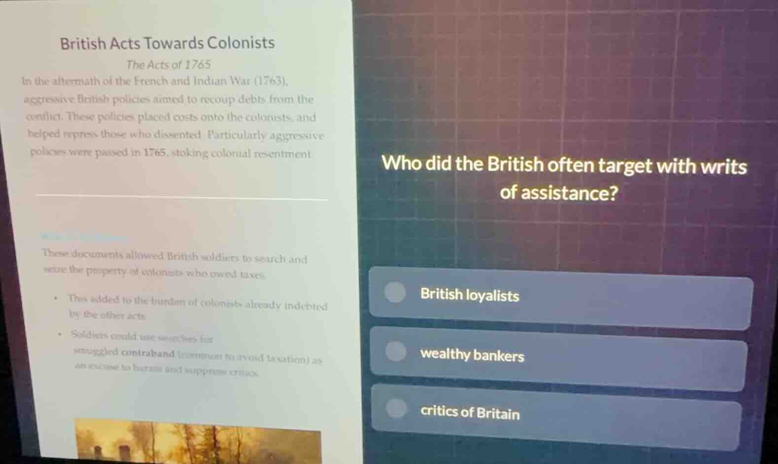 british acts towards colonists the acts of 1765 in the aftermath of the…
