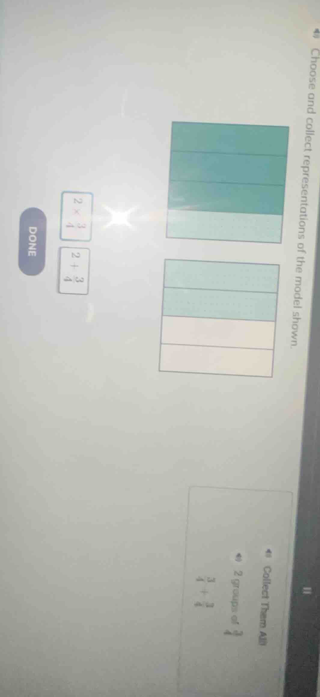 choose and collect representations of the model shown. done $2 \\times …