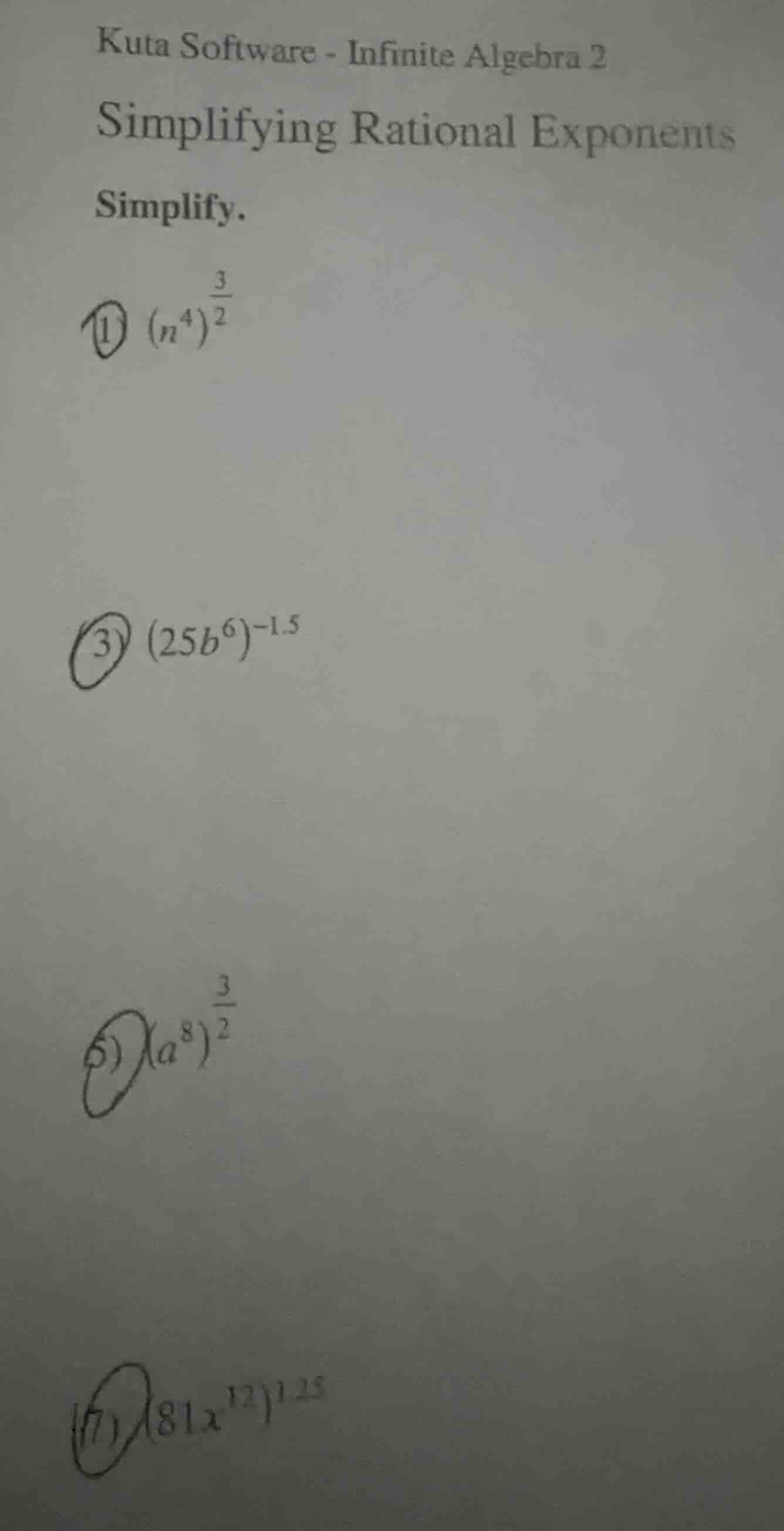 kuta software - infinite algebra 2 simplifying rational exponents simpl…