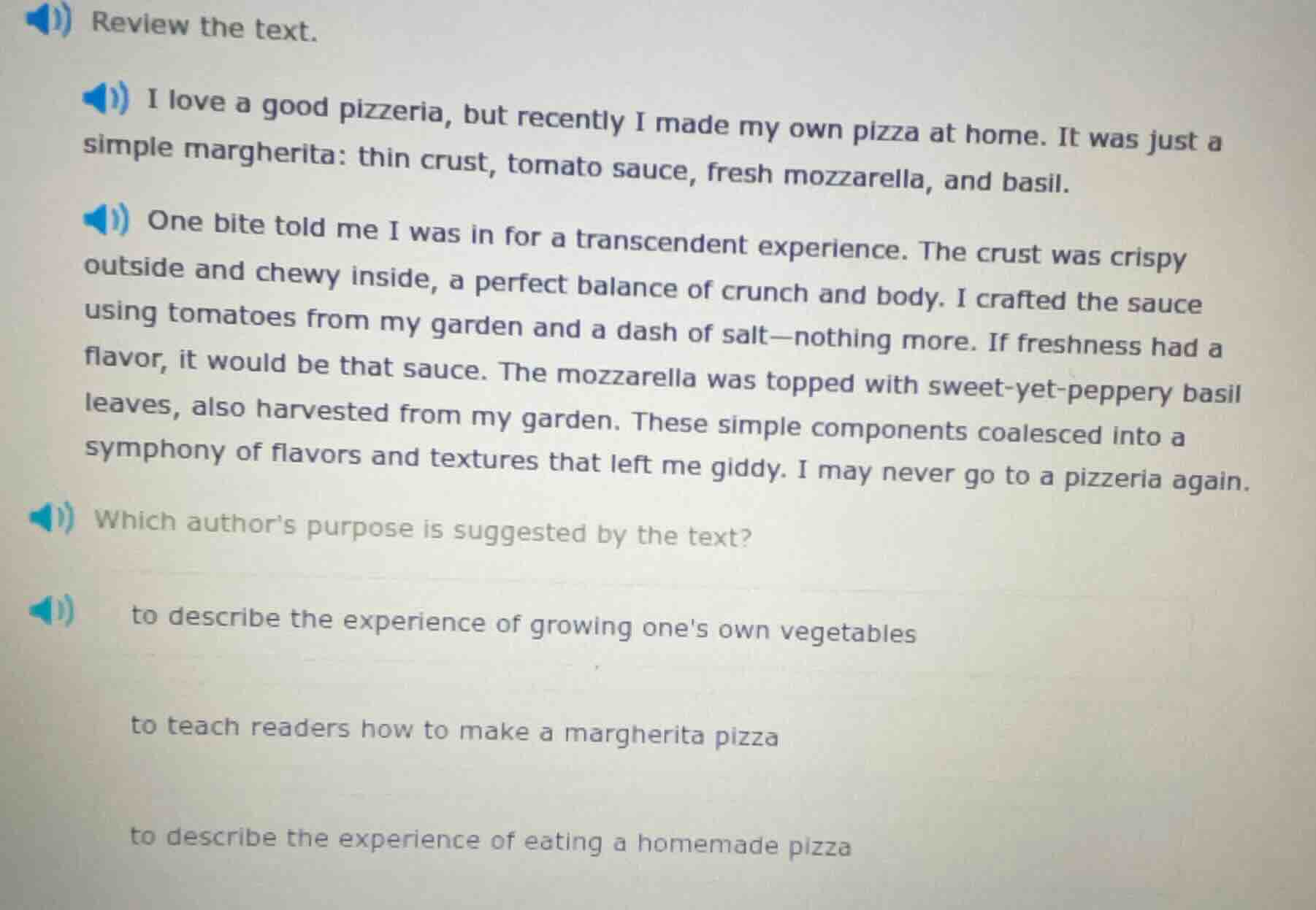 review the text. i love a good pizzeria, but recently i made my own piz…