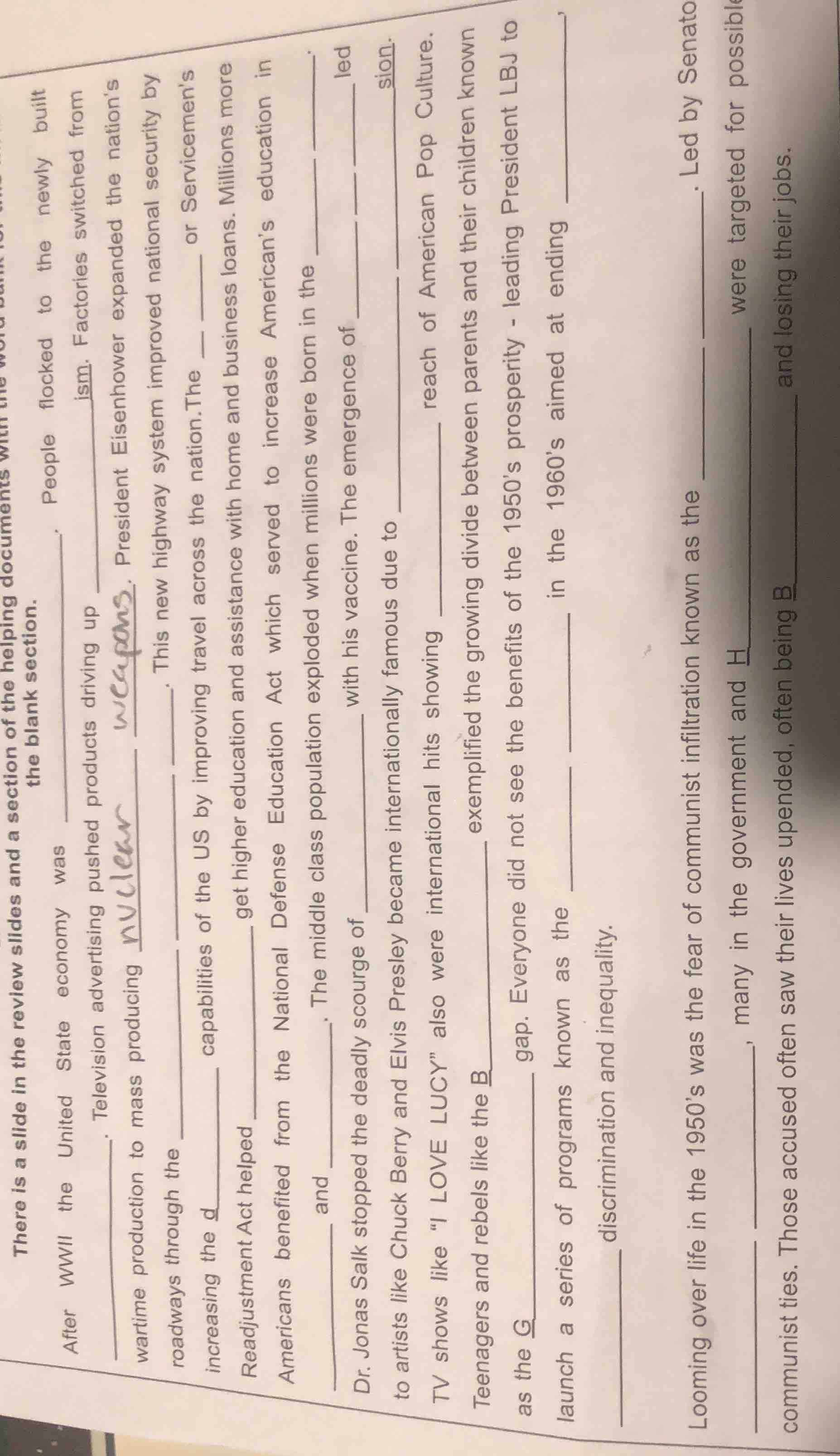 there is a slide in the review slides and a section of the helping docu…