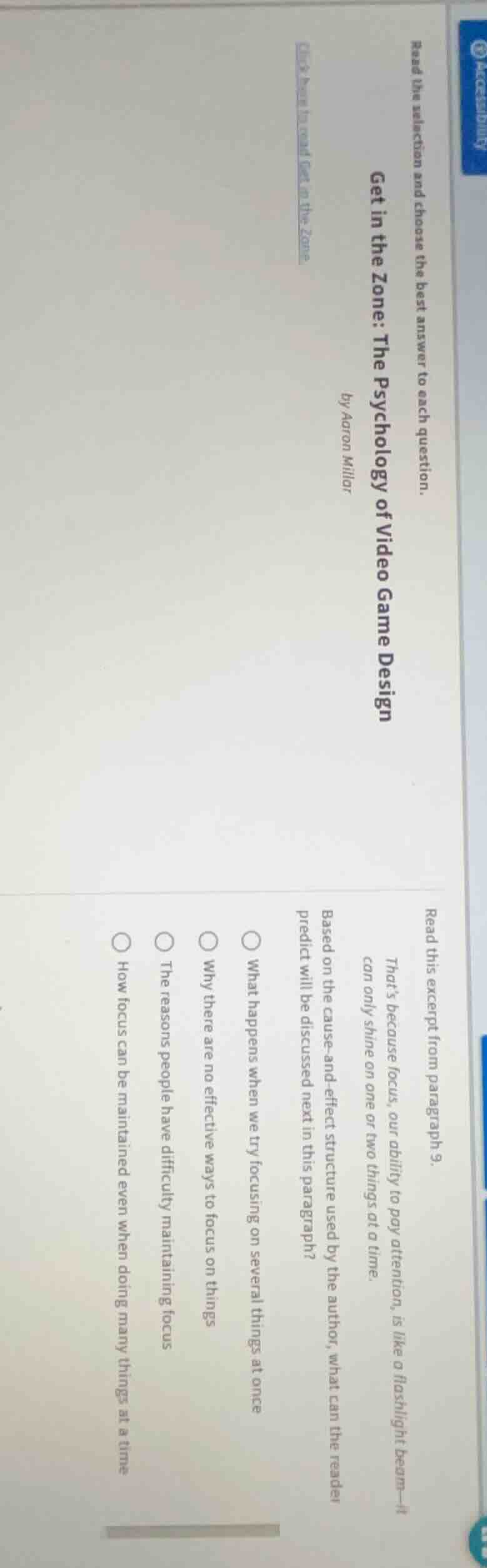read the selection and choose the best answer to each question. get in …