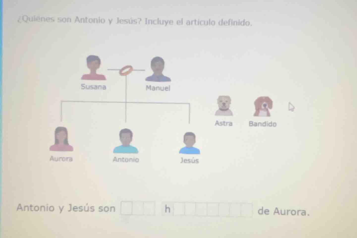 ¿quiénes son antonio y jesús? incluye el artículo definido. susana manu…