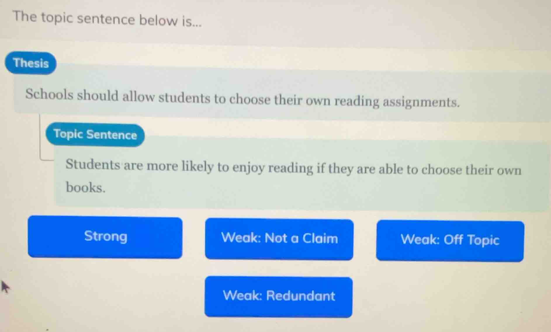 the topic sentence below is... thesis schools should allow students to …