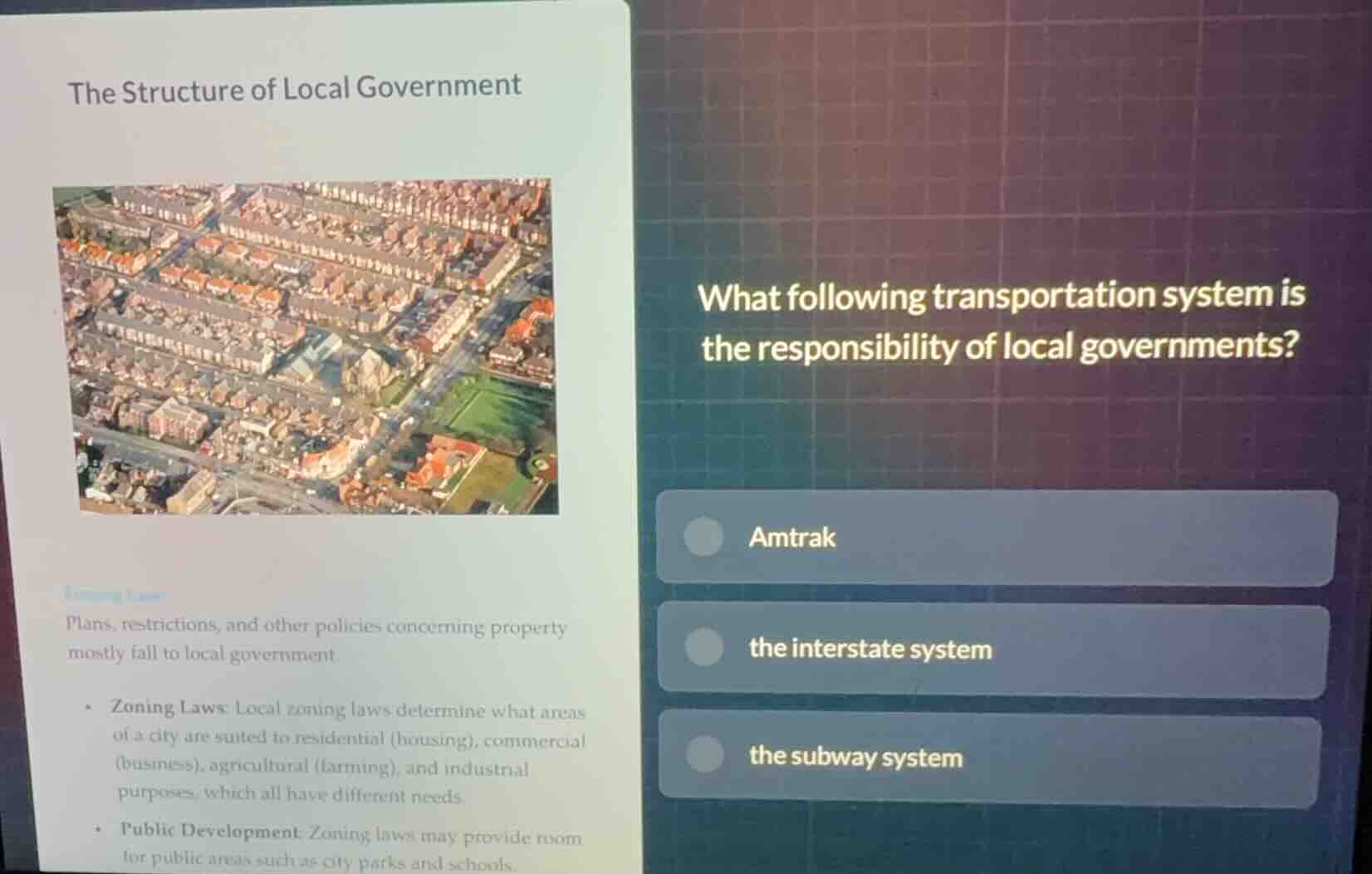 the structure of local government plans, restrictions, and other polici…