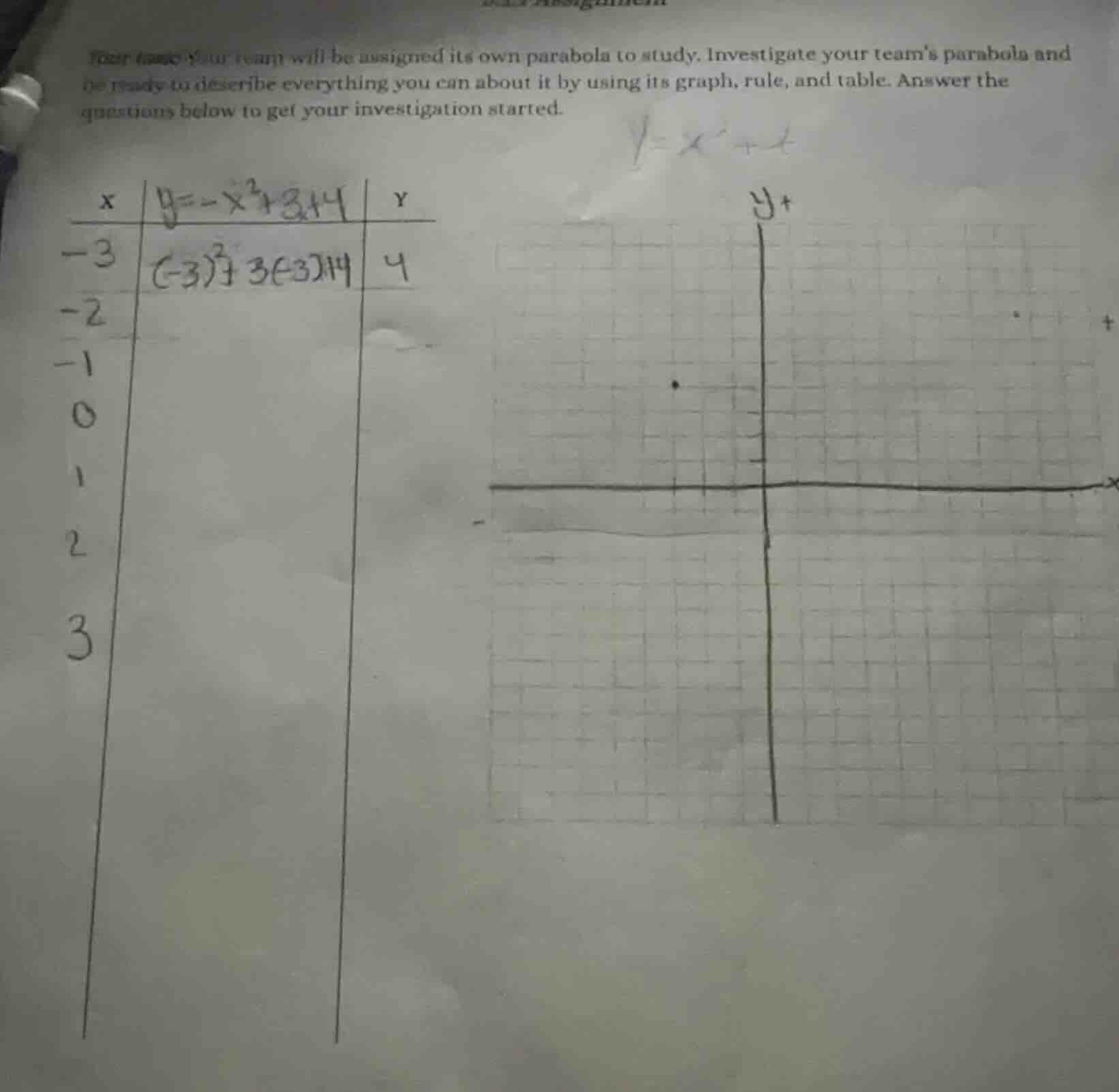 your team: your team will be assigned its own parabola to study. invest…