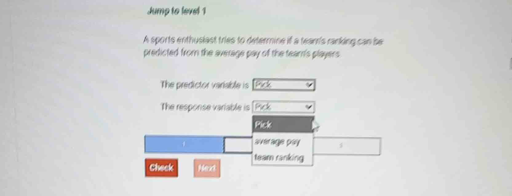 jump to level 1 a sports enthusiast tries to determine if a teams ranki…