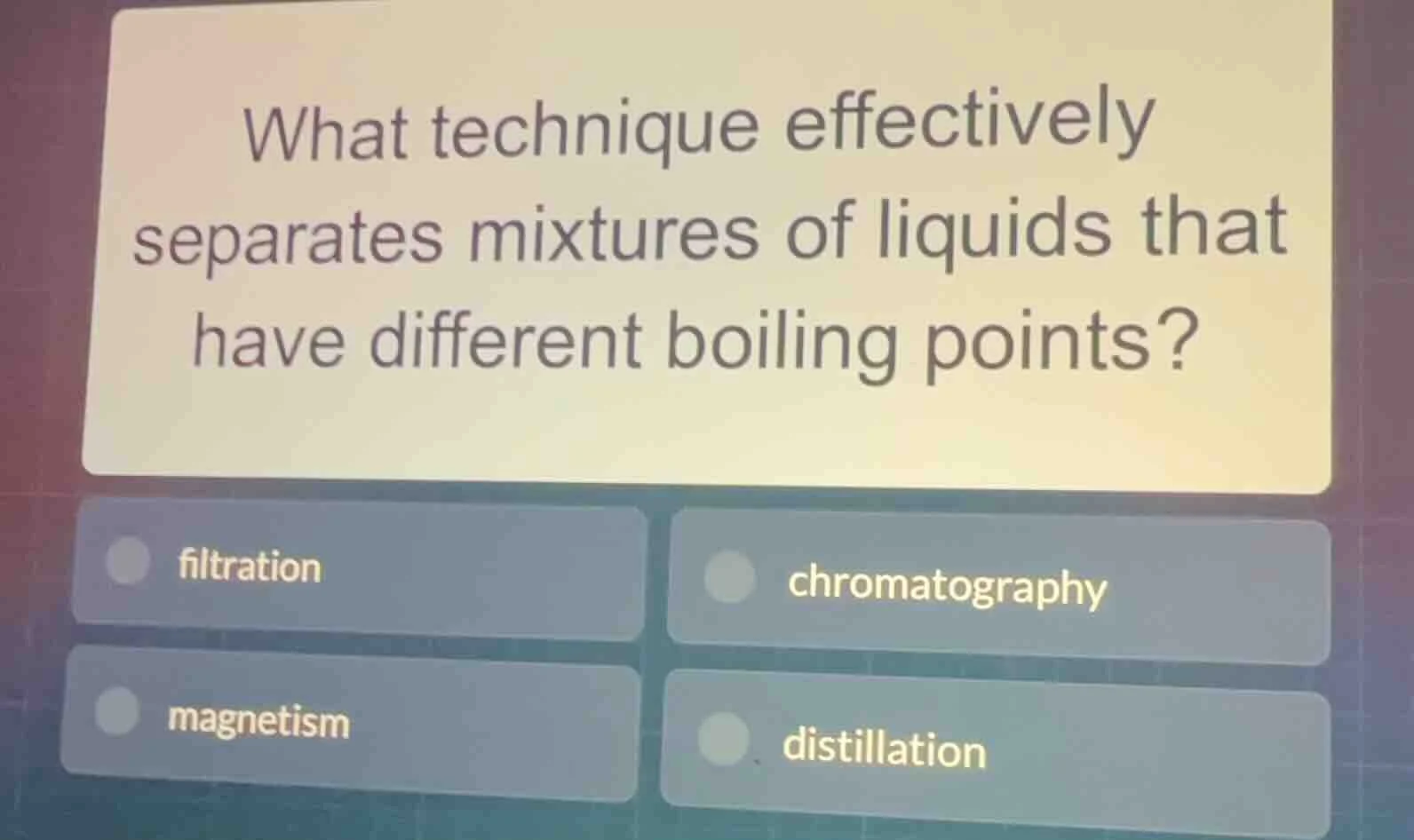 what technique effectively separates mixtures of liquids that have diff…