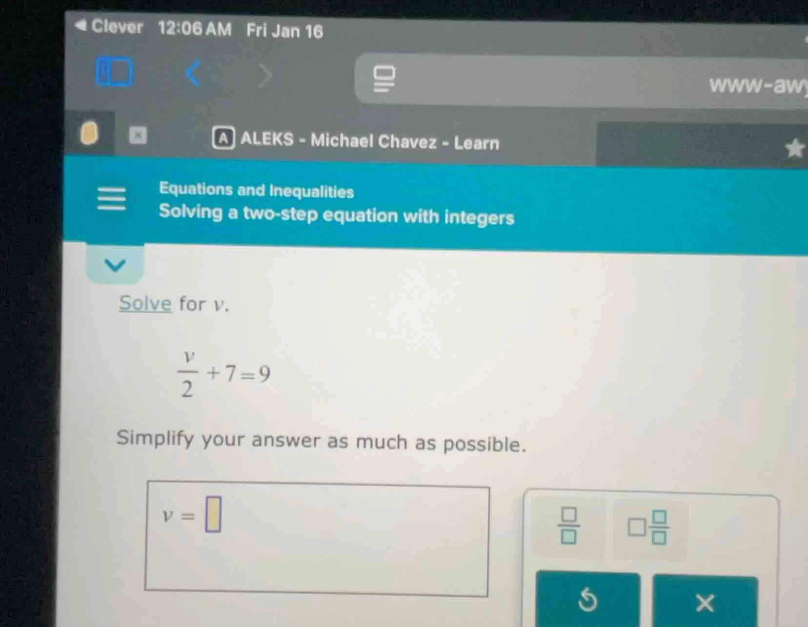 equations and inequalities solving a two - step equation with integers …