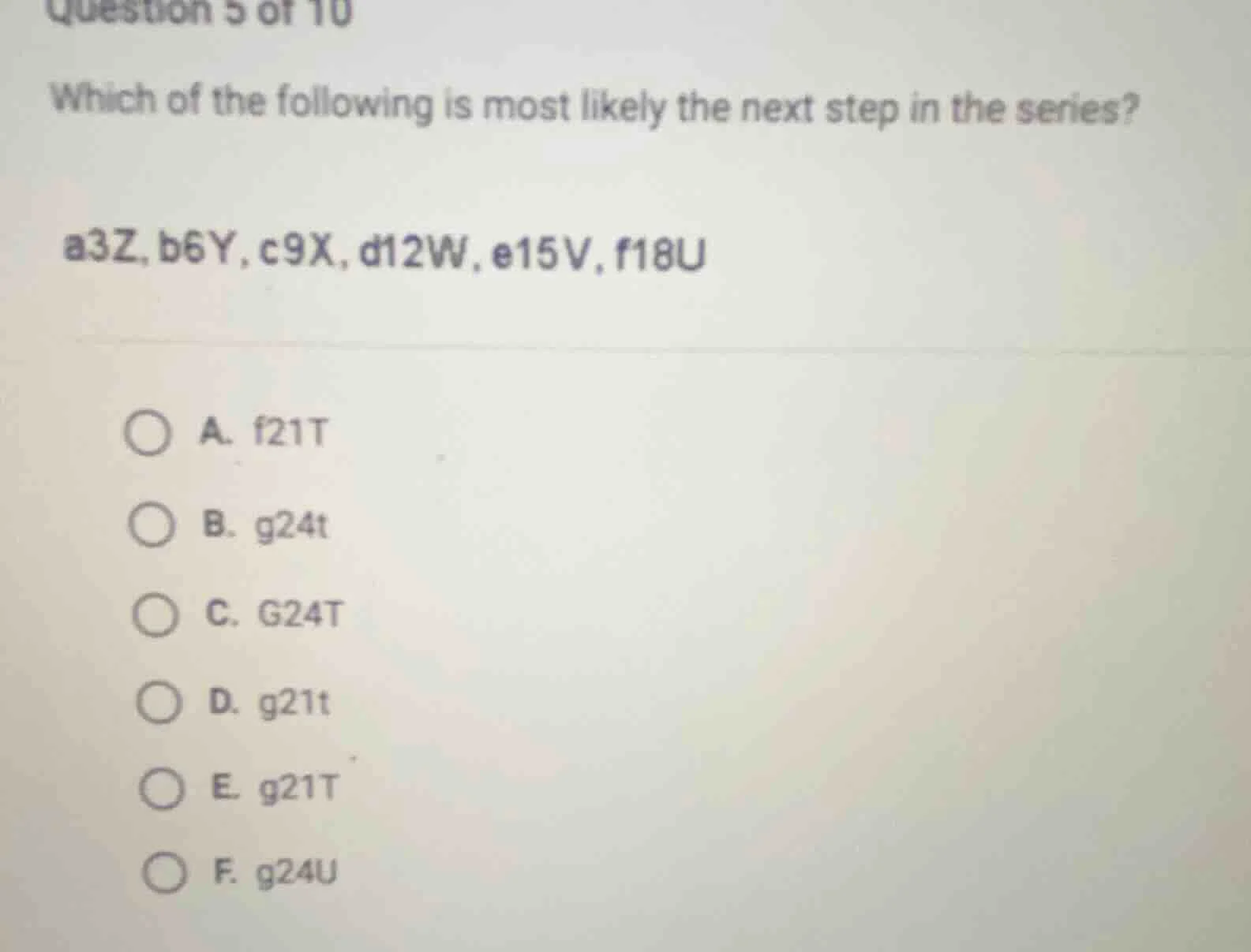 question 5 of 10 which of the following is most likely the next step in…