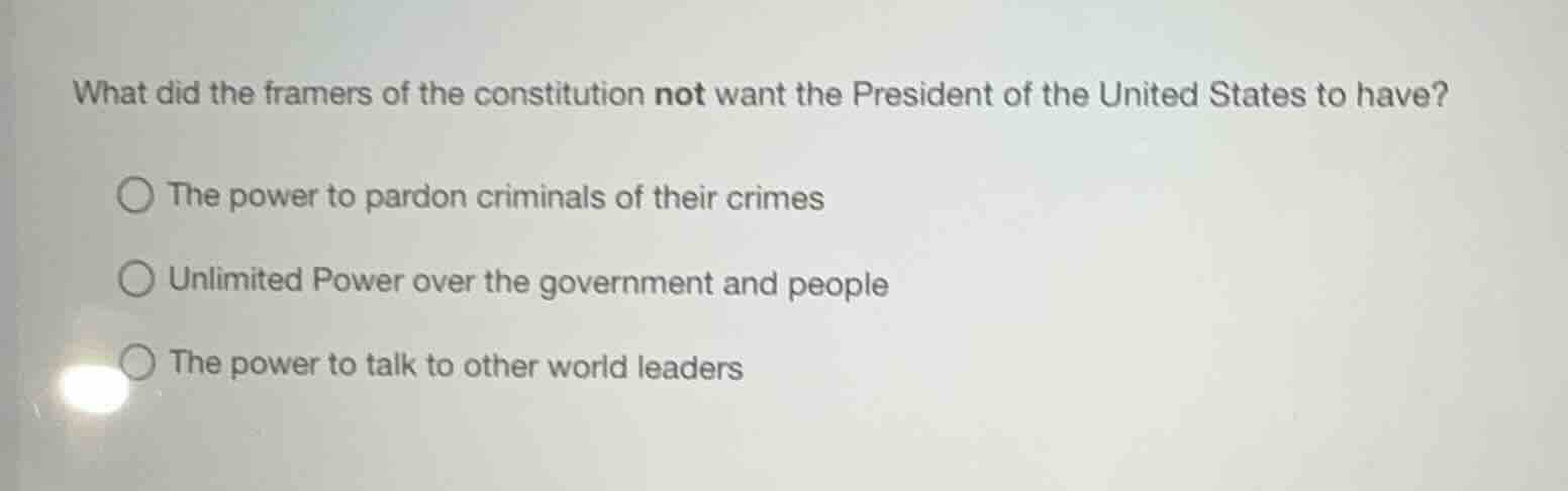 what did the framers of the constitution not want the president of the …