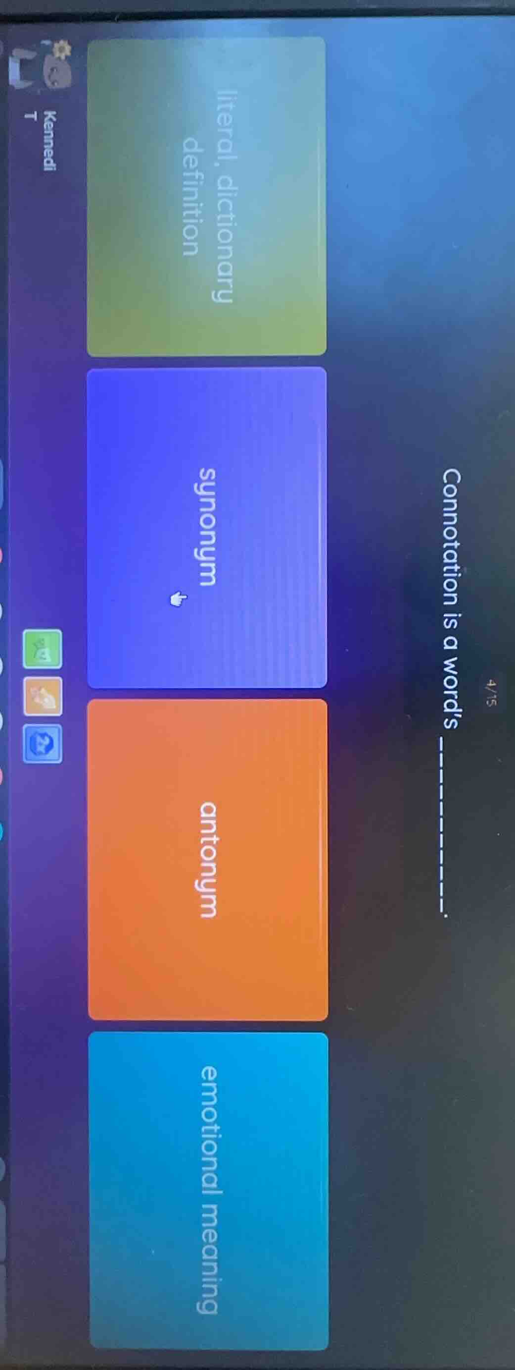 connotation is a words ------. literal, dictionary definition synonym a…