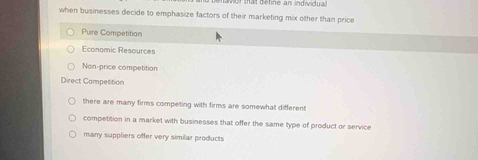 when businesses decide to emphasize factors of their marketing mix othe…