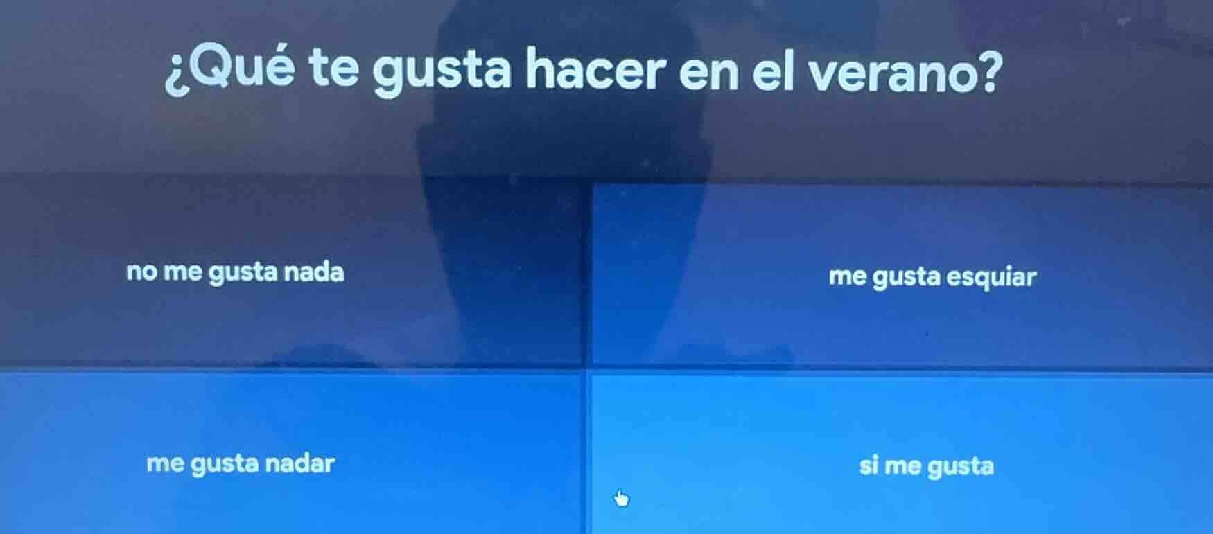 ¿qué te gusta hacer en el verano? no me gusta nada me gusta esquiar me …