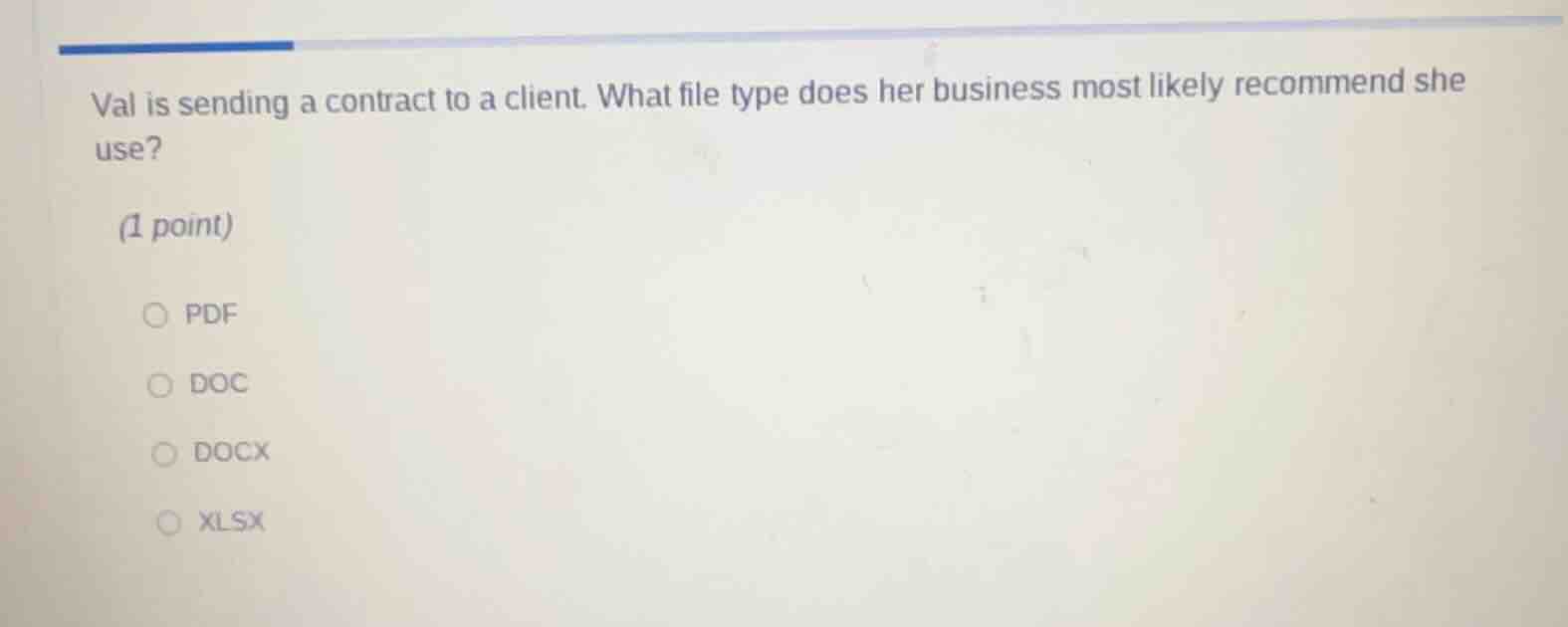 val is sending a contract to a client. what file type does her business…