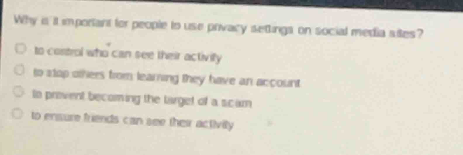 why is it important for people to use privacy settings on social media …