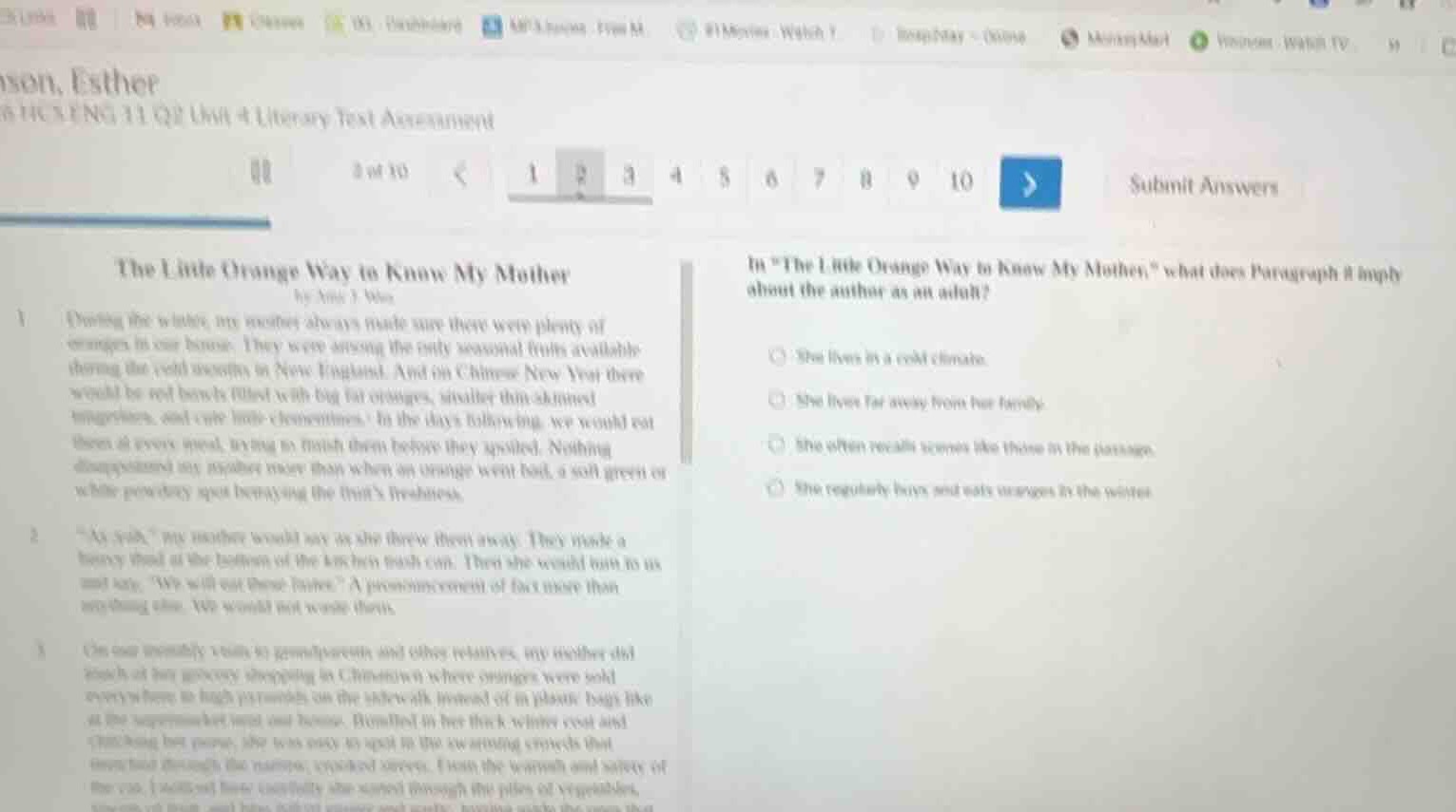 the little orange way to know my mother by kao j. lee 1 during the wint…