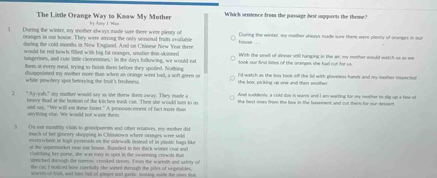 the little orange way to know my mother by amy j. wan 1 during the wint…