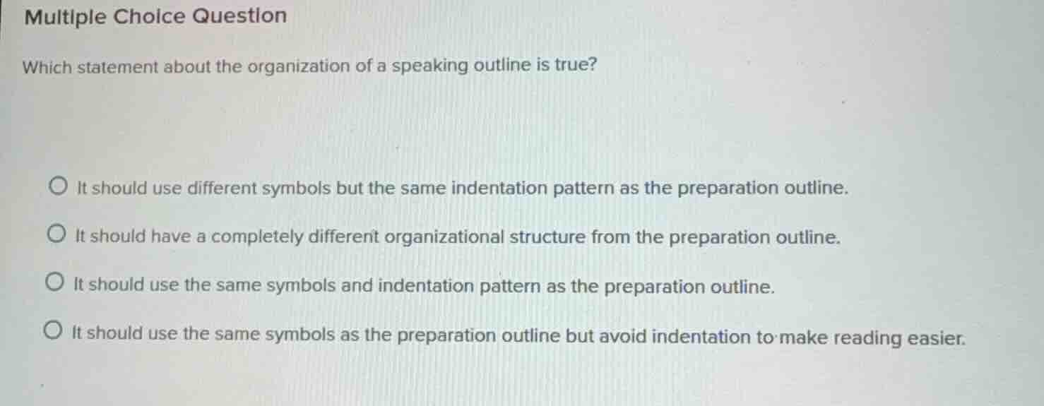 multiple choice question which statement about the organization of a sp…