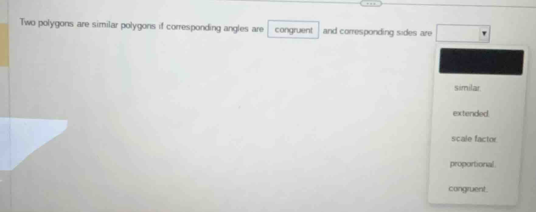 two polygons are similar polygons if corresponding angles are congruent…
