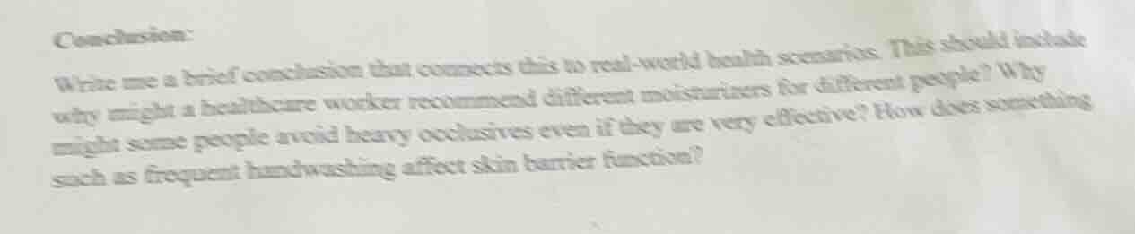 conclusion: write me a brief conclusion that connects this to real - wo…