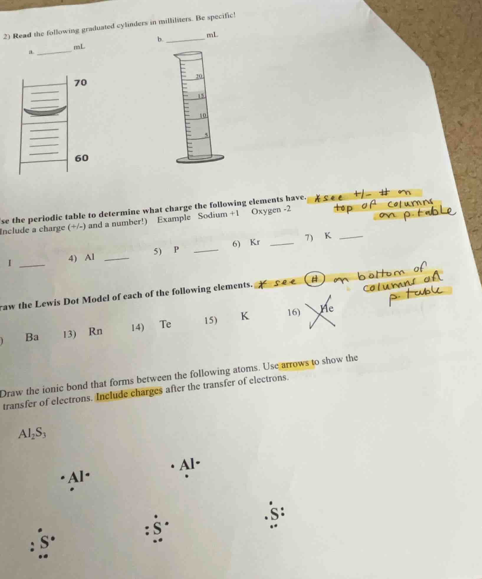 2) read the following graduated cylinders in milliliters. be specific! …