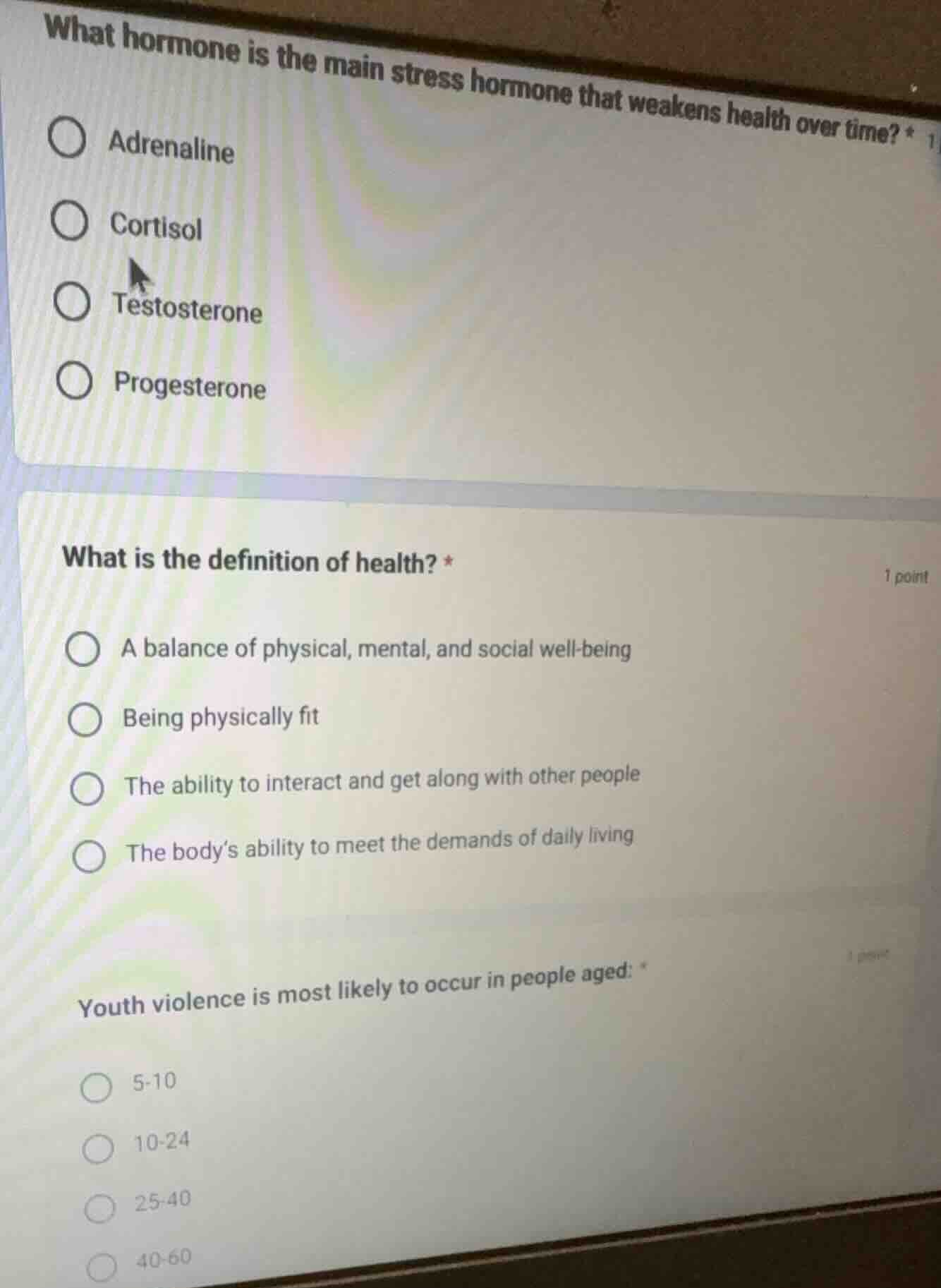 what hormone is the main stress hormone that weakens health over time? …