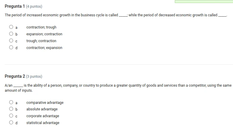 pregunta 1 (4 puntos) the period of increased economic growth in the bu…