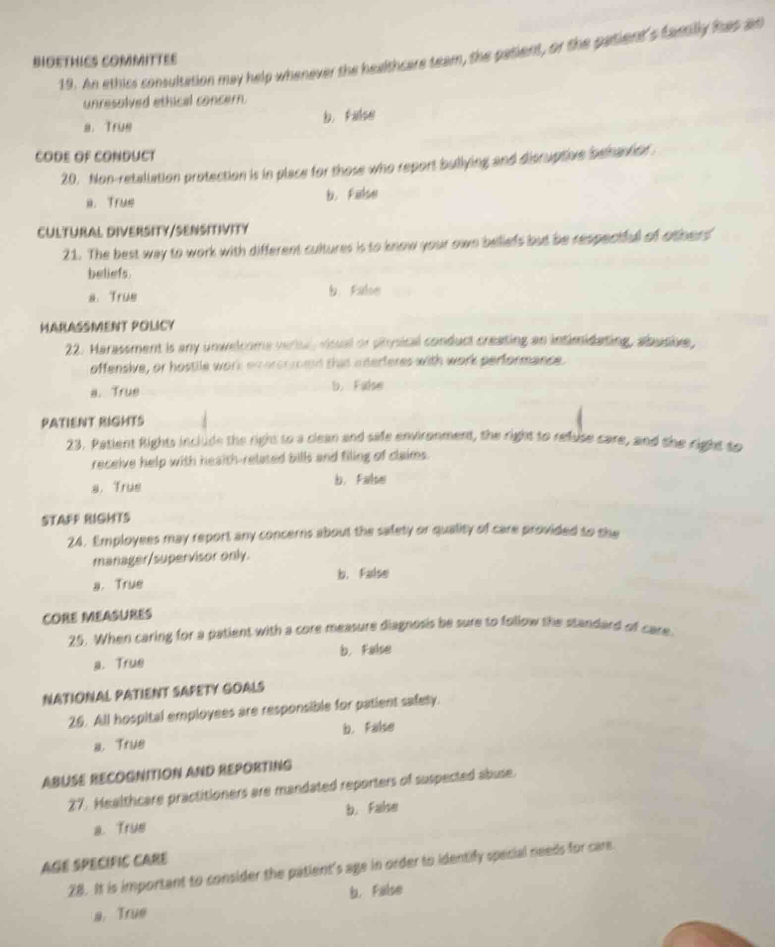 bioethics committee 19. an ethics consultation may help whenever the he…