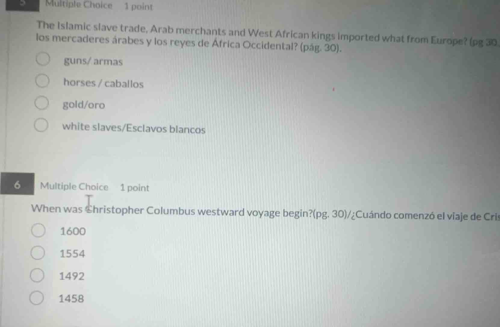 5 multiple choice 1 point the islamic slave trade, arab merchants and w…