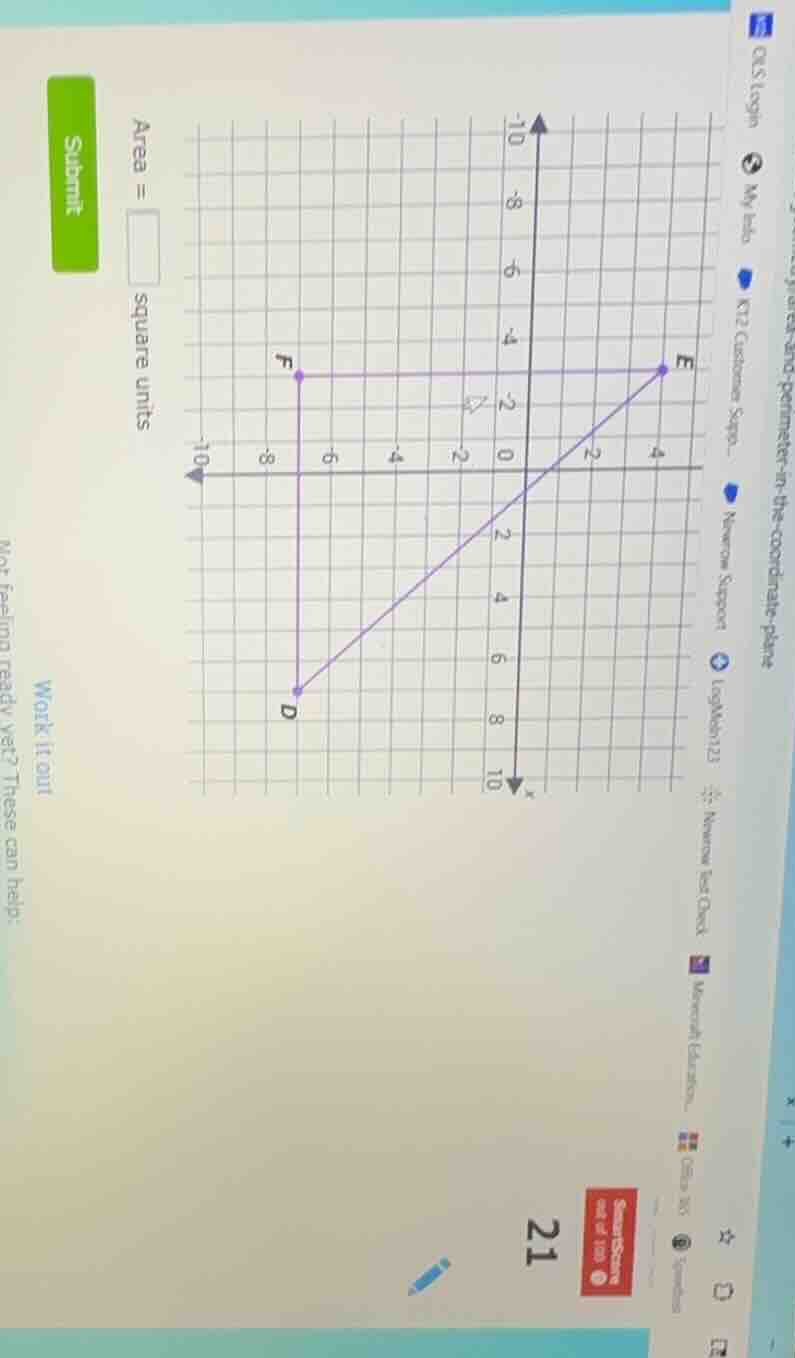 area = square units submit work it out! not feeling ready yet? these ca…