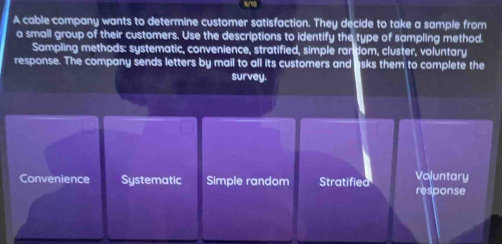 a cable company wants to determine customer satisfaction. they decide t…