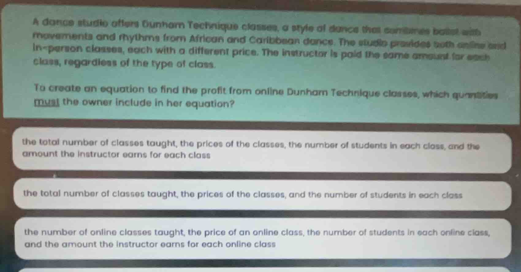 a dance studio offers dunham technique classes, a style of dance that c…