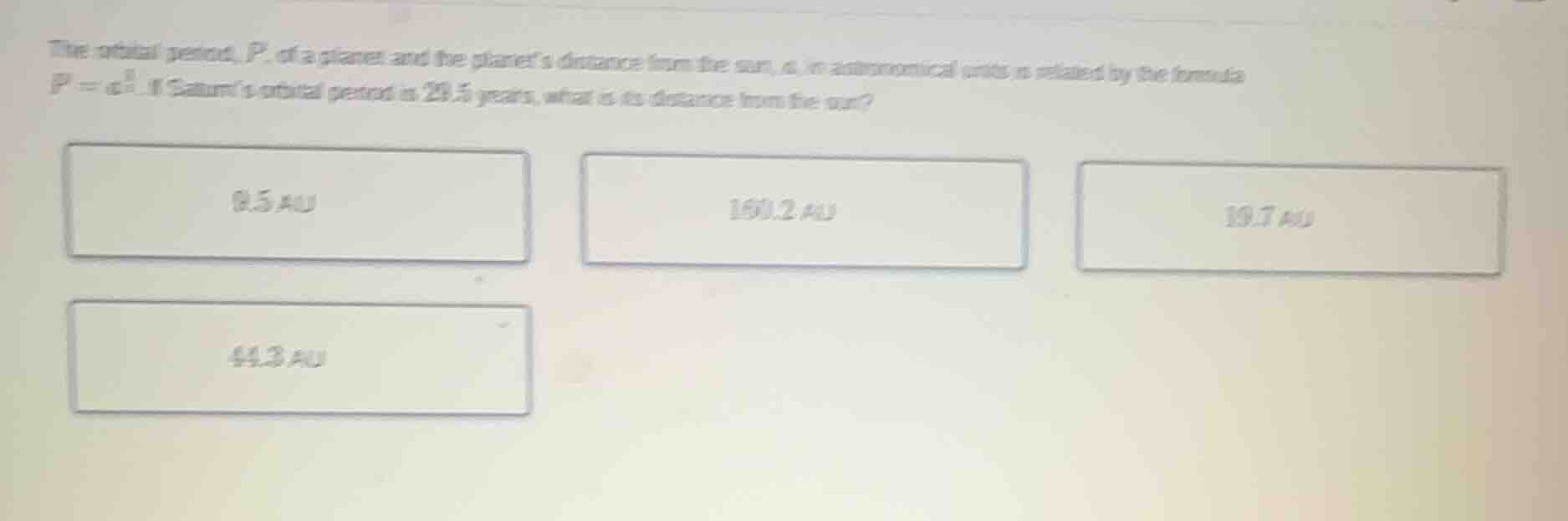 the orbital period, ( p ), of a planet and the planet’s distance from t…