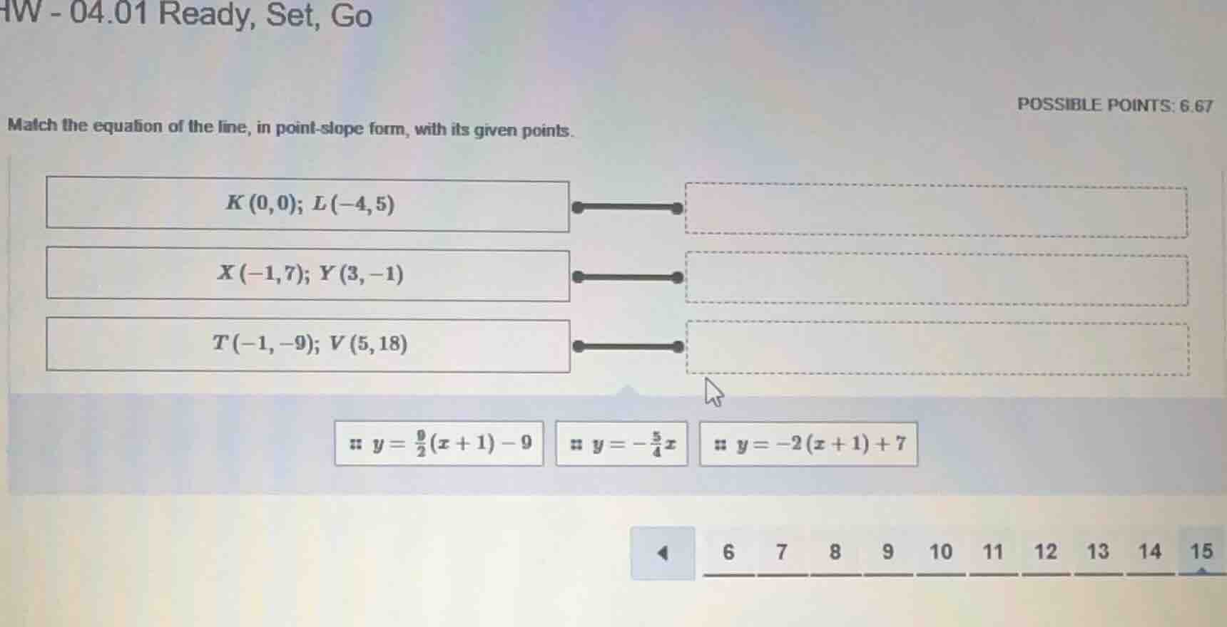 hw - 04.01 ready, set, go possible points: 6.67 match the equation of t…