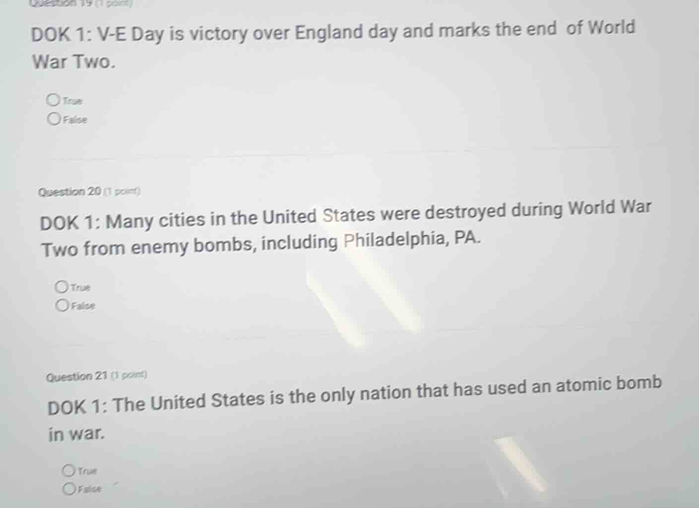 question 19 (1 point) dok 1: v-e day is victory over england day and ma…