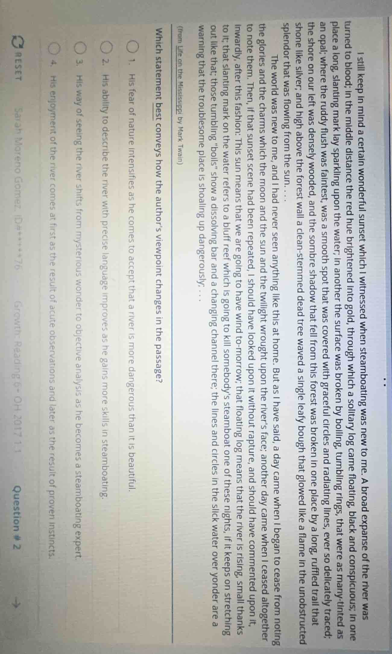 i still keep in mind a certain wonderful sunset which i witnessed when …