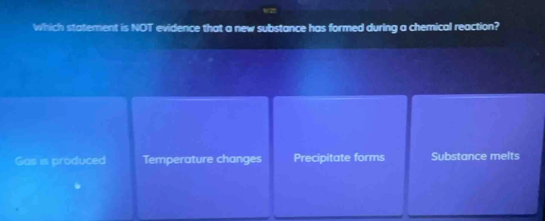 which statement is not evidence that a new substance has formed during …