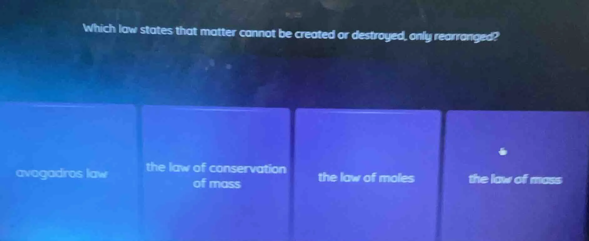 which law states that matter cannot be created or destroyed, only rearr…