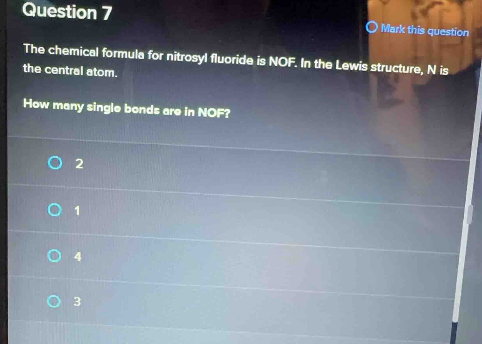 question 7 the chemical formula for nitrosyl fluoride is nof. in the le…