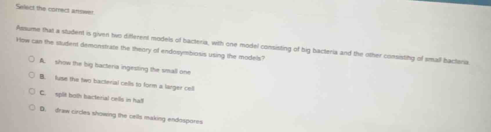 select the correct answer. assume that a student is given two different…