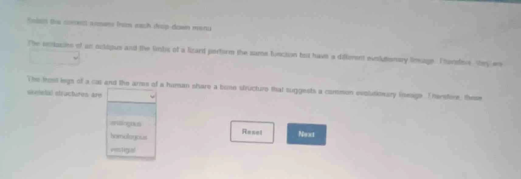 select the correct answers from each drop - down menu the tentacles of …