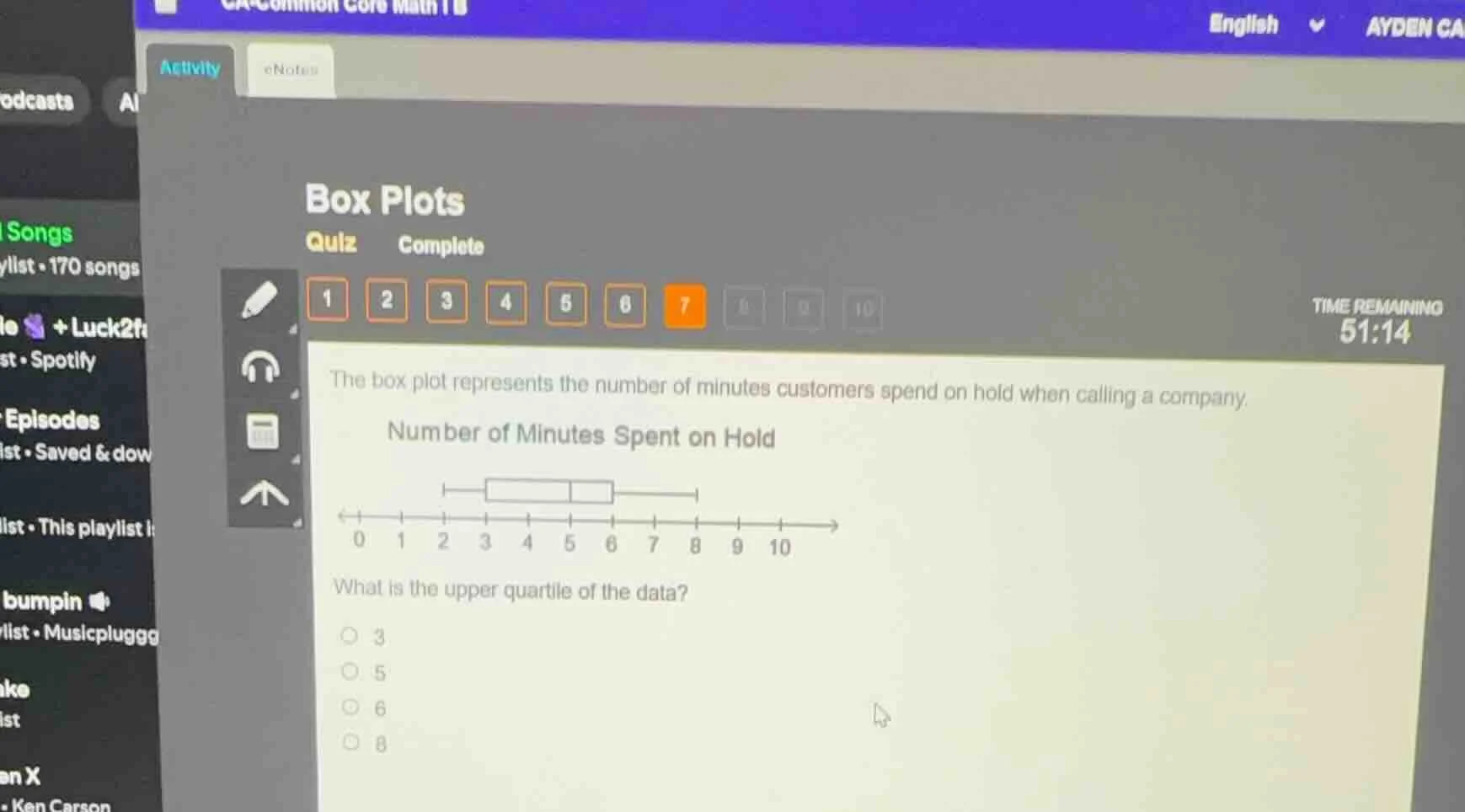 box plots quiz complete 1 2 3 4 5 6 7 8 9 10 the box plot represents th…